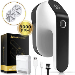 MostEssential FL777 - Elektrische Pluizenverwijderaar - 9000 RPM - USB-C Snellaadfunctie - PRO Edition Black