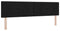 vidaXL - Hoofdbord - Knopgeplooid - Zwart - 180 - cm - Stof
