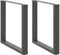 vidaXL - Eettafelpoten - 2 - st - U-vormig - 80x(72-73) - cm - staal - antraciet