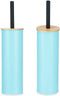 Toiletborstel Blauw Metaal Bamboe Plastic 9,5 X 27 X 9,5 cm (6 Stuks)