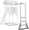 AXI Beach Tower Klimrek in Grijs/Wit - Aanbouw module van Hout voor Speeltoestel Beach Tower - Klim accessoire van 205,7cm