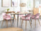 UTICA - Eetkamerstoel - Roze - Synthetisch materiaal