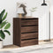 vidaXL - Ladekast - 60x41x76 - cm - bewerkt - hout - bruin - eikenkleurig