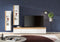Furnilux Ruda - Wandkast Systeem 3 Delen - Vitrinekasten met Glazen Deuren en TV-kast - Wit met Eik Decor 34 cm x 270 cm x 33 cm