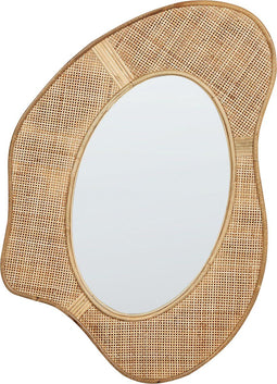 DORNES - Wandspiegel - Naturel - Rotan