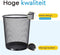 BRASQ 2x Papierbak Rond - 12 Liter - Geperforeerd - Zwart