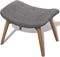 vidaXL Fauteuil met voetenbankje grijs stof