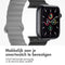 imoshion Siliconen magnetisch bandje - Geschikt voor Apple Watch 1, 2, 3, 4, 5, 6, 7, 8, 9, 10 (42 mm), SE - 38/40/41 mm - Zwart - One Size