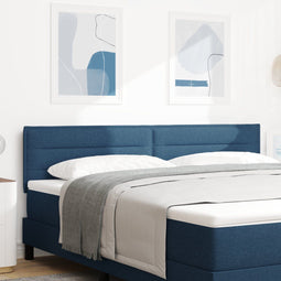 vidaXL - Hoofdbord - Lijnen - Design - Blauw - 180 - cm - Stof