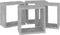 vidaXL - Wandschappen - kubus - 4 - st - 26x15x26 - cm - betongrijs