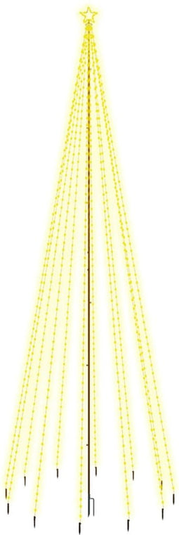 vidaXL - Kerstboom - met - grondpin - 732 - LED's - warmwit - 500 - cm