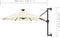 vidaXL - Wandparasol - met - LED's - 300 - cm - antracietkleurig