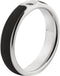 MelanO Twisted Tracy - Ring - Stainless steel + black resin - Maat 49 - 5mm