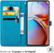 iMoshion Hoesje Geschikt voor Motorola Edge 40 Pro Hoesje Met Pasjeshouder - iMoshion Mandala Bookcase - Turquoise