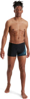 Speedo Medley Logo Aquashort - Heren - ECO EnduraFlex - Zwart / Blauw - maat 3