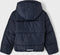 NAME IT NKMMAKE PUFFER JACKET - Puffer jas - Teddyvoering afneembare capuchon - Donkerblauw - Maat 152