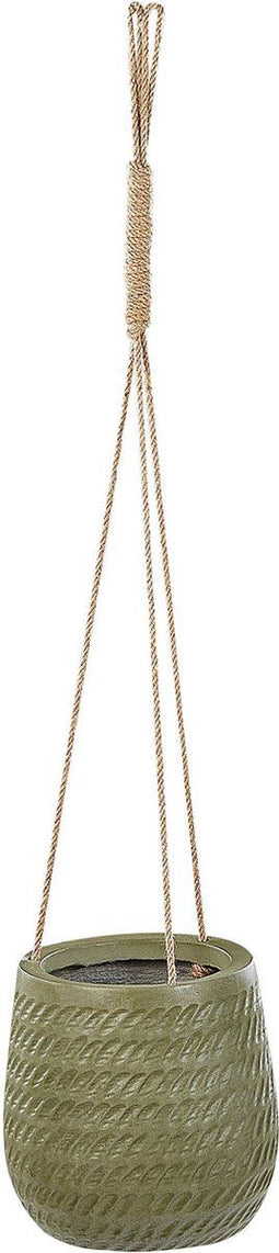 LIVADIA - Bloempot - Olijfgroen - 20 cm - Vezelklei