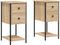 vidaXL - Nachtkastjes - 2 - st - 32x42x70 - cm - bewerkt - hout - sonoma - eikenkleurig