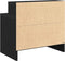 vidaXL - Nachtkastje - met - lade - 51x31x47 - cm - zwart - eikenkleurig