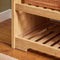 SoBuy FSR75-N - Schoenenbank - Solid Wood met Zitkussen & 3 Manden - Naturel