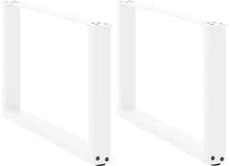 vidaXL - Salontafelpoten - 2 - st - U-vormig - 60x(42-43) - cm - staal - wit