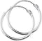 Glams oorringen - Ronde buis - Scharnier-sluiting - Zilver