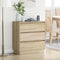 vidaXL - Nachttafel - met - LED - in - Sonoma - Eik - - - 71x34,5x75 - cm - - - Geengineerd - Hout