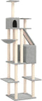 vidaXL - Kattenmeubel - met - sisal - krabpalen - 201 - cm - donkergrijs