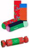 Happy Socks Christmas Cracker Holly Giftbox - 2-pack - Maat 41-46 - Multi (2 stuks)