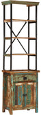 vidaXL - Hoge - kast - 55x30x180 - cm - massief - gerecycled - hout