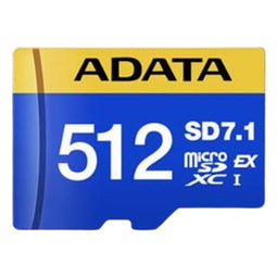 Adata UD512GEX3L1-C - Geheugenkaart MicroSDXC - 512 GB - Klasse 3 (U3) - Blauw