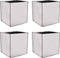 Mica Decorations Chaz Bloempot - 21x21cm - Keramiek - Zilver - 4 Stuks