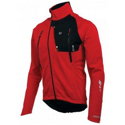 Pearl Izumi P.R.O. - fietsjack - softshell - winddicht - rood met zwart - maat L