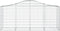 vidaXL - Schanskorven - 8 - st - gewelfd - 200x50x80/100 - cm - gegalvaniseerd - ijzer
