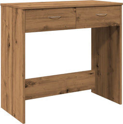 vidaXL - Bureau - 80x40x75 - cm - bewerkt - hout - artisanaal - eikenkleurig