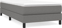 vidaXL - Boxspringbed - 100x200 cm - stof - donkergrijs