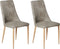 Set van 2 eetkamerstoelen CLAYTON Kunstleer Lichtgrijs