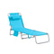 SoBuy Ligstoel - Opvouwbare Verstelbare Tuinligstoel 5 standen - Blauw