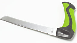 Easi-Grip® Broodmes - ergonomisch mes - 90° hendel - extra grip - roestvrijstaal groen donkergrijs
