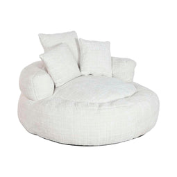 Leunstoel Home ESPRIT Wit 104 x 104 x 50 cm
