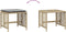 vidaXL - Tuinkrukken - 4 - st - kussens - 41x41x36 - cm - poly - rattan - gemengd - beige