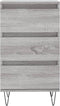 vidaXL - Dressoir - 40x35x70 - cm - bewerkt - hout - grijs - sonoma
