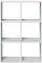 vidaXL - Kamerscherm - / - boekenkast - 69,5x29x103,5 - cm - bewerkt - hout - wit