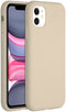 Accezz iPhone 11 - Liquid Silicone Backcover - Schokabsorberend - Beige