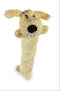 Happy Pet Pluche Loofa Dog - Hondenspeelgoed met piepers - 31 cm - Crème