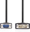 Nedis DVI-Kabel - DVI-A 12+5-Pin Male - VGA Male - 1024x768 - Vernikkeld - 2.00 m - Recht - PVC - Zwart - Envelop