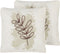 CALENDULA - Sierkussen set van 2 - Beige - 45 x 45 cm - Polyester