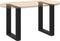 vidaXL - Salontafelpoten - 2 - st - U-vormig - 38x(42-43) - cm - staal - zwart