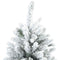 Moderne Kunststof Scharnierende Kerstboom Sneeuw Bedekt Wit
