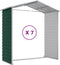 vidaXL - Tuinschuur - 191x640x198 - cm - gegalvaniseerd - staal - groen